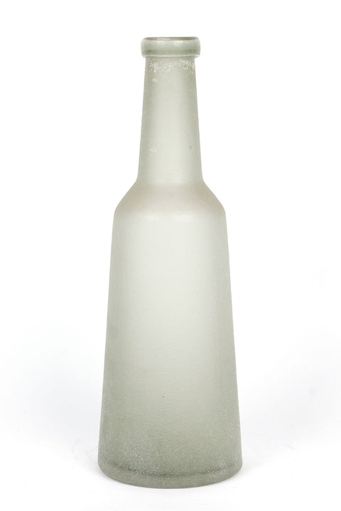 5.25''X16''Grey Glass Floral Vase Décor
