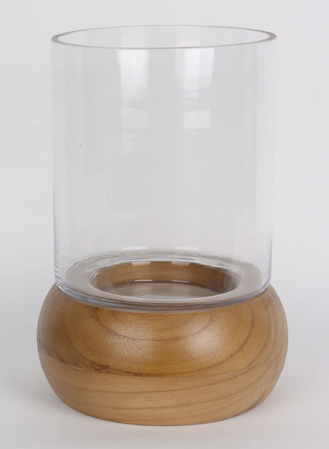6.5''X6.5"X10.125''
CYLINDRE TRANSPARENT AVEC BASE EN BOIS