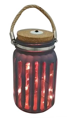 3.75''X6.5'' Glass Bottle W/Light Décor