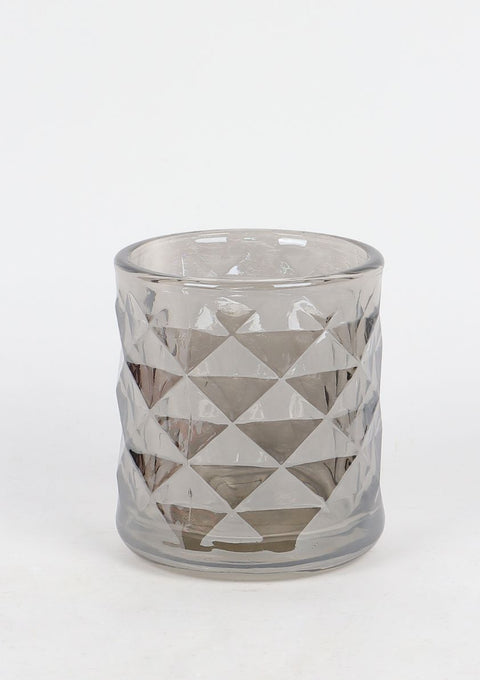 3''X3.5'' Grey Glass Cup Décor