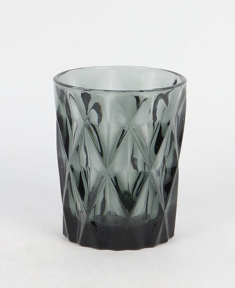 3.25''X4'' Dark Grey Glass Cup Décor
