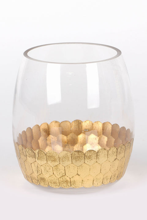 4.5X 5.25"H Glass Candle Holder