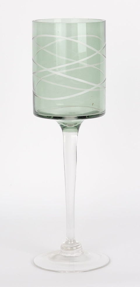 3.5''x11.87'' Green Glass décor