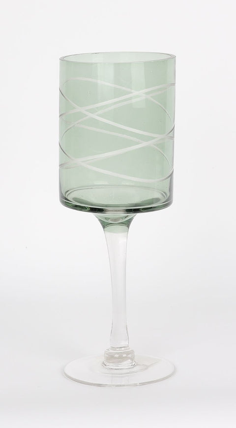 3.5''x10'' Green Glass décor