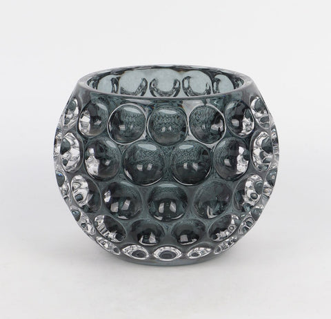 5.25''X4.5'' Dark Grey Glass Cup Décor