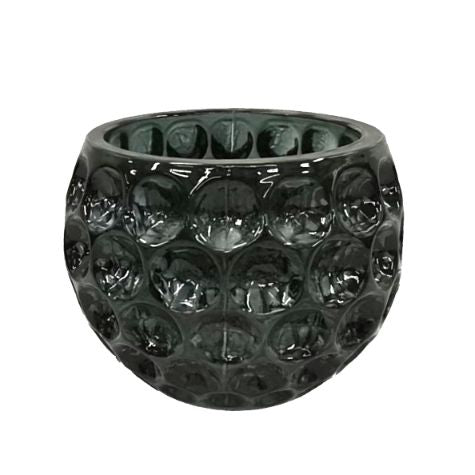 4.25''X3.5'' Dark Grey Glass Cup Décor