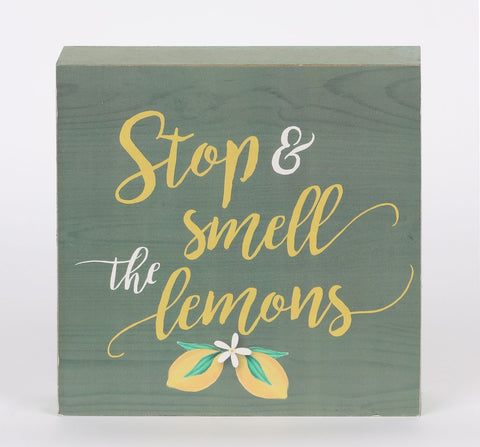 6*6*1.5 In Lemon Accents Box Sign