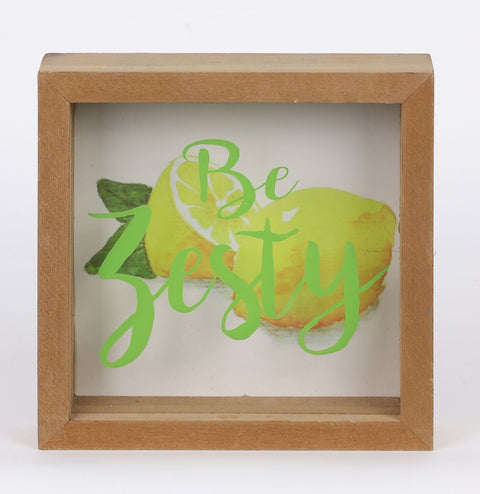 6*1.5*6 In Lemon Accents Box Sign