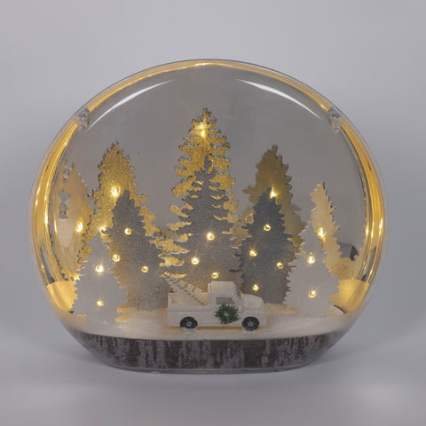 16*4*14.5'' Christmas Truck W/Trees Table Décor