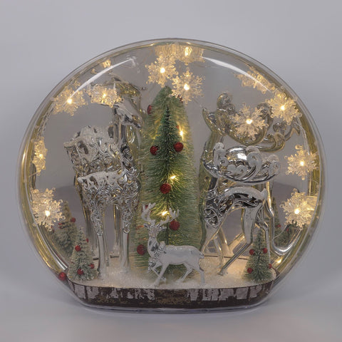 16*6*14'' GLOBE W/DEER TABLE DÉCOR