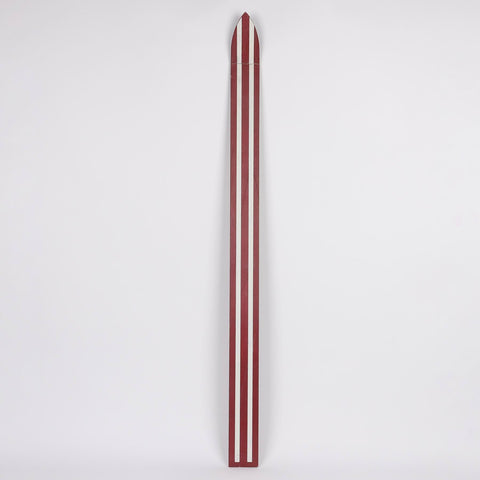 46.5*0.375*3'' Christmas Red/Wht Ski Decor