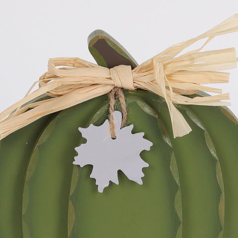 7IN FALL GREEN PUMPKIN DÉCOR