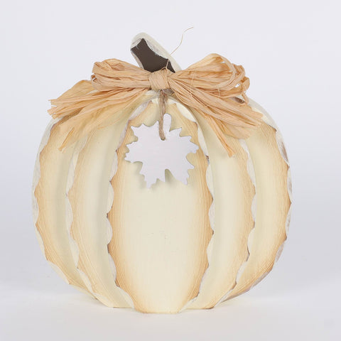 7IN FALL IVORY PUMPKIN DÉCOR
