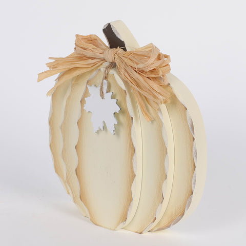 7IN FALL IVORY PUMPKIN DÉCOR
