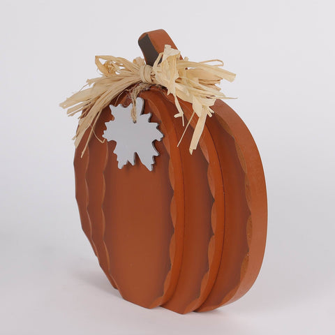 7IN FALL ORANGE PUMPKIN DÉCOR