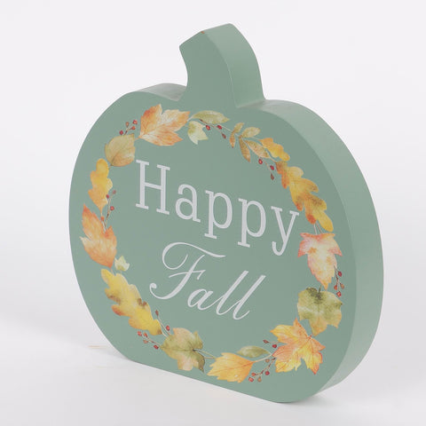 8IN HAPPY FALL PUMPKIN DÉCOR