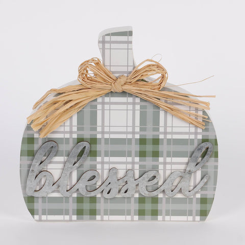 8IN BLESSED PUMPKIN DÉCOR