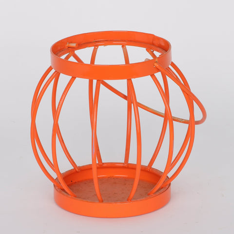 4.625*4.25''Orange Candle Holder