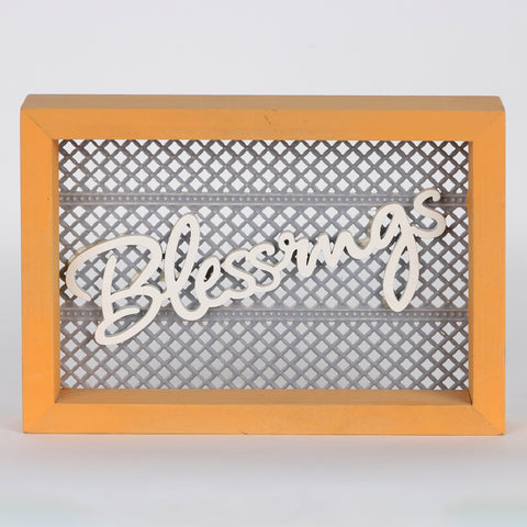 7*1.125*4.875''"Blessings"  Table Décor