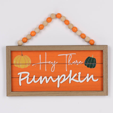 10IN FALL HEY THERE PUMPKIN WALL HANGER