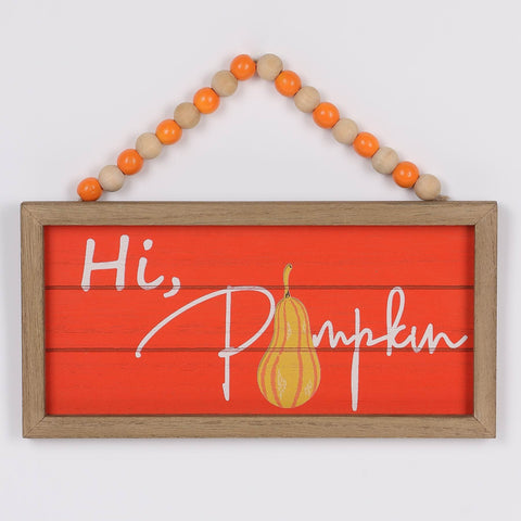 10IN FALL HI PUMPKIN WALL HANGER