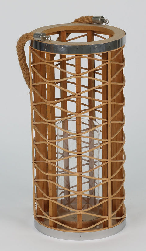 7.375"X15.75"Wooden Lantern Décor