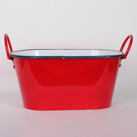 14.5*8.875*6.75''Red Metal Tray Décor