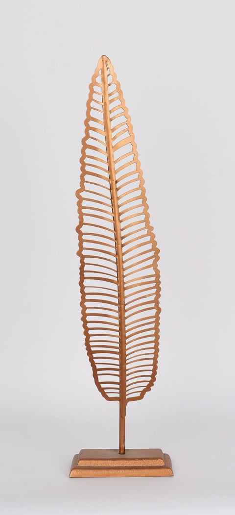 4.75''x2.5''x19.5''H Décor feuille d'or