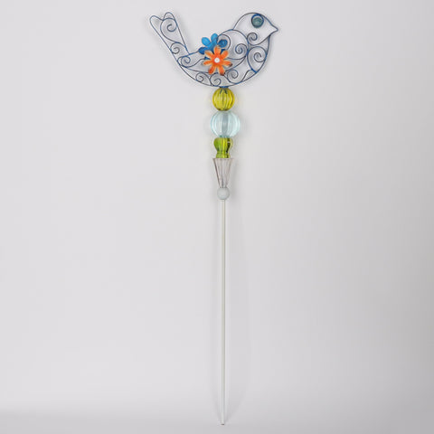 8*25''Blue Metal Bird Décor