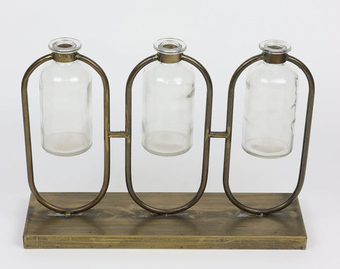 DÉCOR VASE BOUTEILLE EN VERRE 15*4.375*11 PO