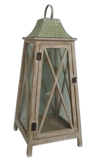 11.75"x11.75"x29" lantern décor