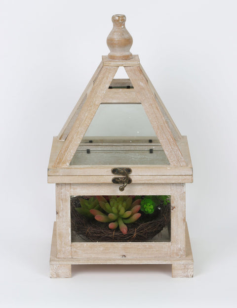8*8*14 In Wood Lantern Décor