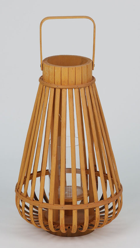 Natural Wooden Lantern Table Lamp