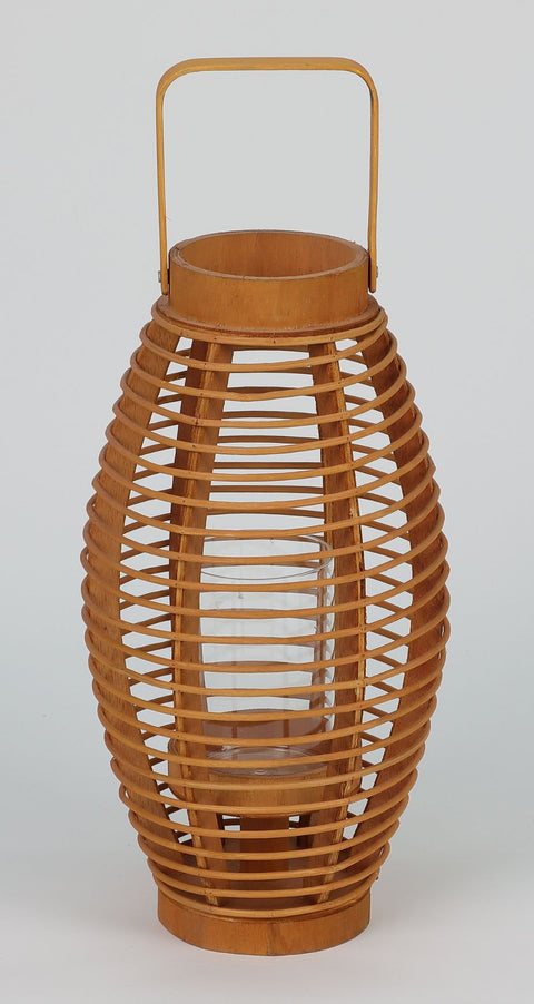 Natural Wooden Lantern Table Lamp