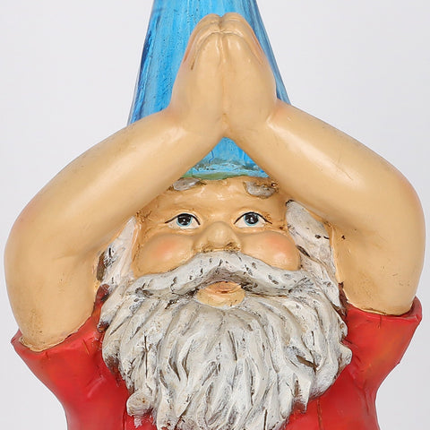 5.75*5.5*10.5''Sitting Gnome With Blue Hat Table Décor