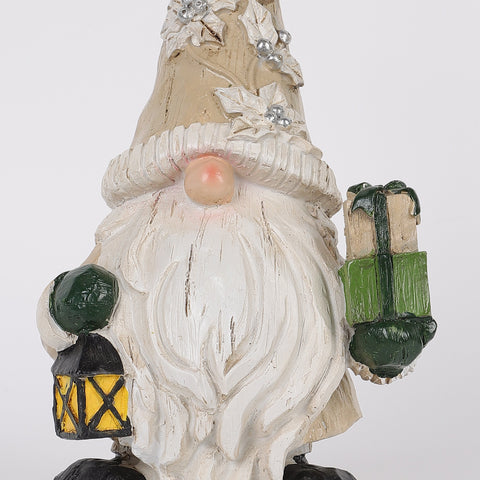 5*3.5*8.5‘’ Standing Resin Gnome - Ivory