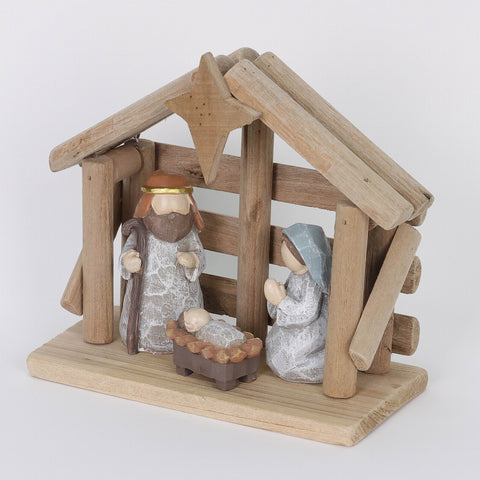 7.25*3.25*6.25‘’ Nativity Décor - Holly Family