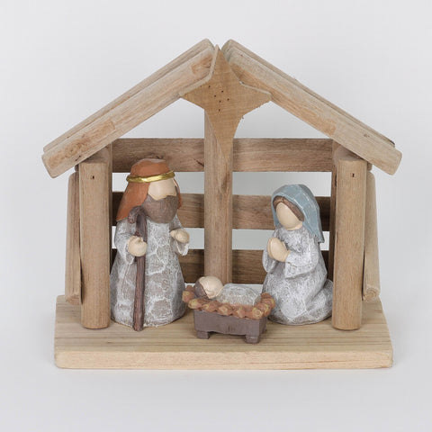 7.25*3.25*6.25‘’ Nativity Décor - Holly Family