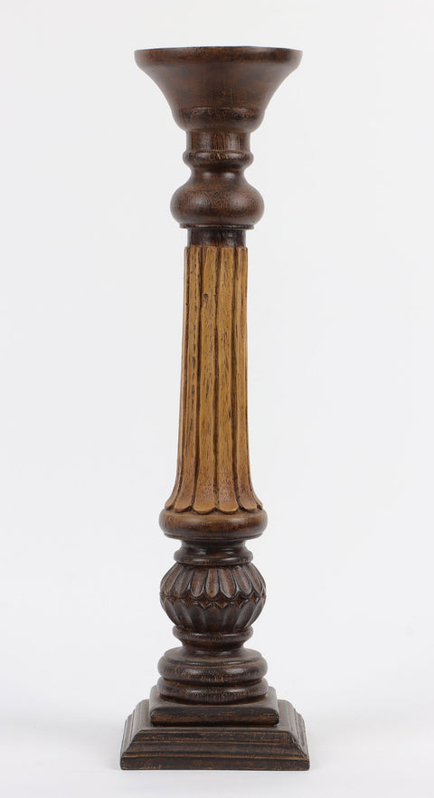 4.875''X4.875''X18.25'' Resin Candle Holder Décor
