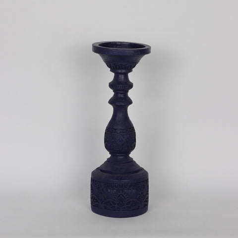 5.25*15.25‘’Blue Ceramic Candle Holder