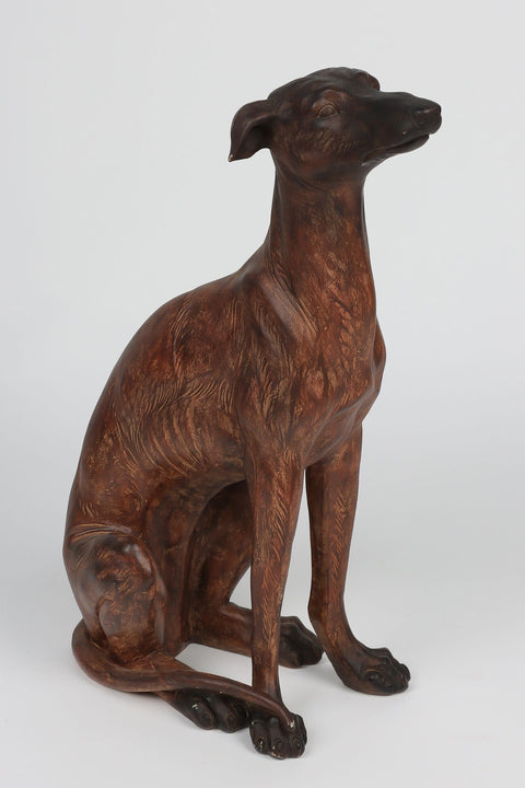 11.75*7*18 PO DÉCOR DE CHIEN ASSIS EN POLYRESINE