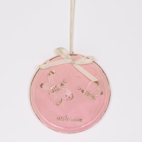 4.5*0.25''Pink Butterfly Haning Décor