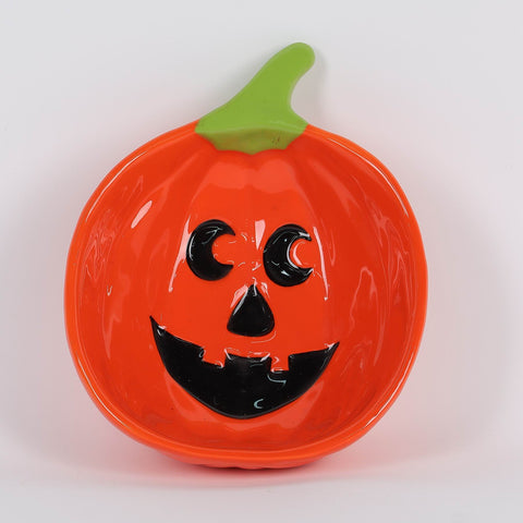 6IN HALLOWEEN PUMPKIN CANDY DISH