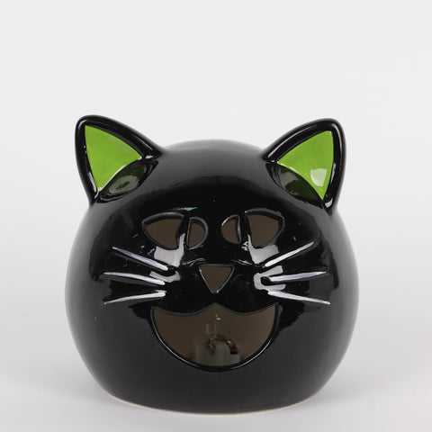 5.5IN HALLOWEEN CAT TEALIGHT HOLDER