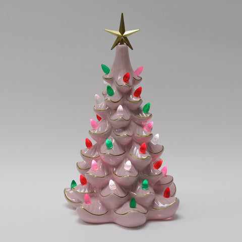 8X13 Inch Ceramic Led Tree Décor W/Lite