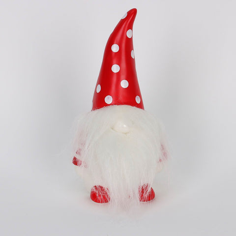 CHRISTMAS 6IN B/O LIGHT UP GNOME - POLKA DOTS HAT