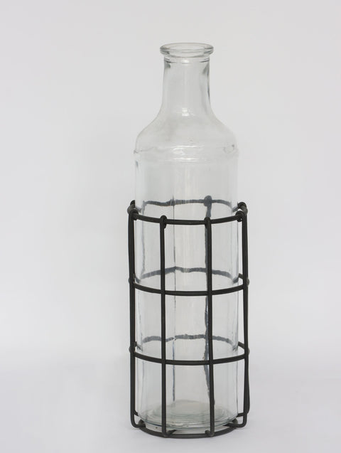 3.25x9.875in Glass Candle holder