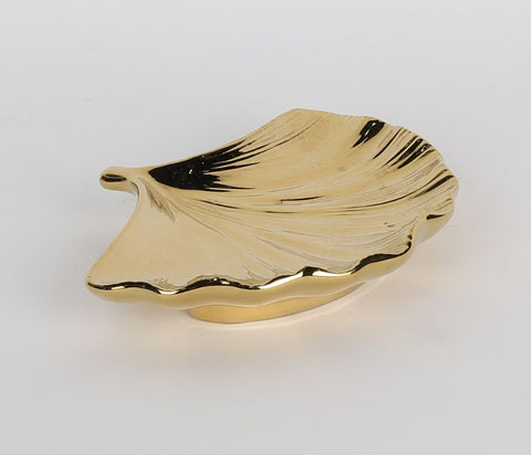 5.5''X4.5''X0.75''
Golden Ceramic Leaf Décor
