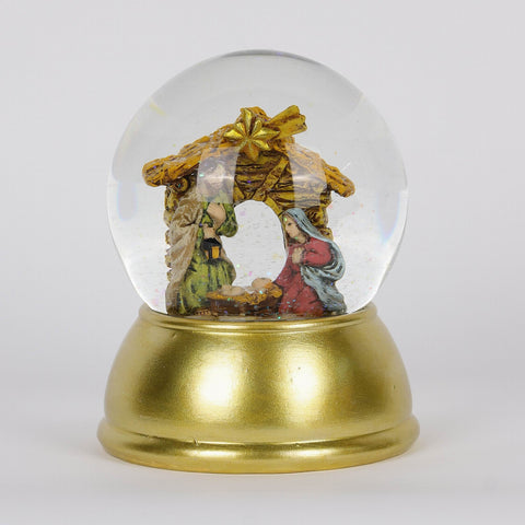4.25*5.5‘’ Nativity Water Globe - Holly Family