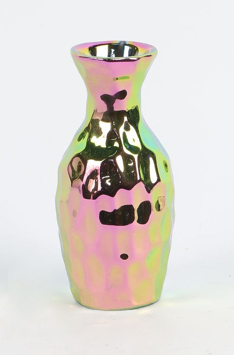 Iridescent Pot décor in a Bottle Shape 2.125" X4.625"